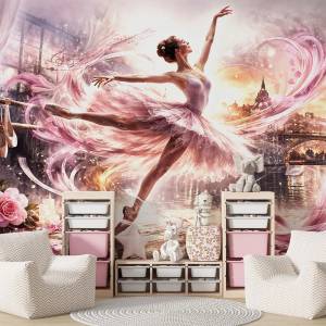 Art Gift Decor Фототапет балерина в розова симфония
