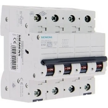 Siemens 5SL6410-7 6KA 4P C 10A прекъсвач (5SL6410-7)