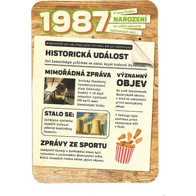 Blahoželanie 1987 - česky