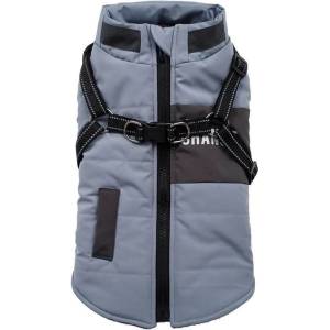  Зимно яке непоромокаемо с нагръдник, сиво (4436g-3xl)