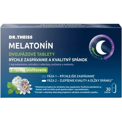 Dr. Theiss Melatonin s dvoufázovým uvolňováním 30 tablet