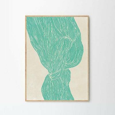 Moikka Plakát The Line - Green by Rebecca Hein 100x140
