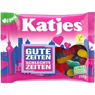 Katjes GZSZ RTL Vegan pěnové želé bonbóny s příchutí ovoce 210 g