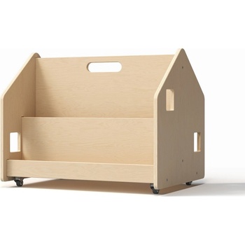 BusyKids Dětská knihovna na kolečkách - Domeček