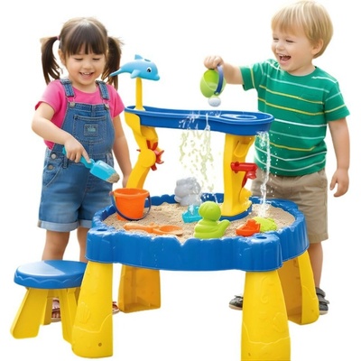 Woopie Stolek vodní a písečný XL s židličkou 2v1 Delfínek 12 el.