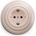 Kliklap - Ретро битова розетка с рамка SCHUKO 230V/16A в антично розово (KA0119G)