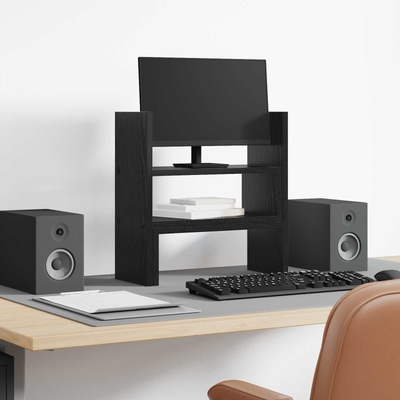 vidaXL Подставка за монитор на бюро Черния дъб 40 x 17 x 41 см (8003921)