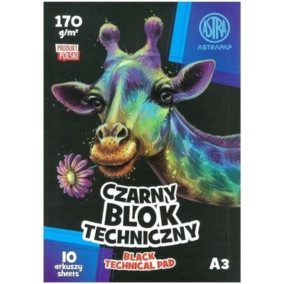 ASTRAPAP Blok čiernych papierov A3 10 listov 170g/m2 106022006