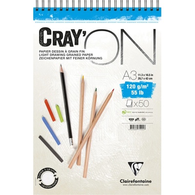 Clairefontaine Cray'On Glued Pad Skicár A3 120 g