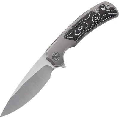 Miguron Knives Ramto M390 čepel, pískované titanové a karbonové vlákno rukojeť M