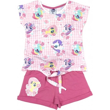 Eplusm dievčenský komplet tričko a kraťasy "My Little Pony" ružová