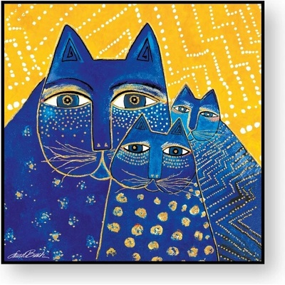 EGAN LAUREL BURCH FANTASTIC FELINES Obrázek "GATTO žlutá 100 × 100 cm