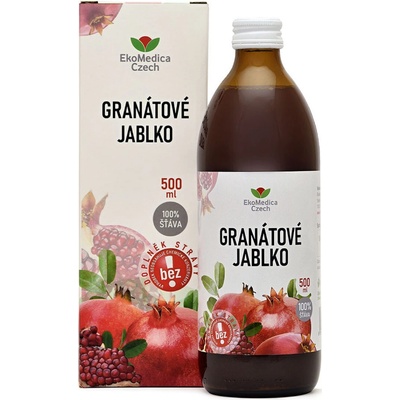EkoMedica SK GRANÁTOVÉ JABLKO 100% ŠŤAVA Z GRANÁTOVÉHO JABLKA 0,5 l