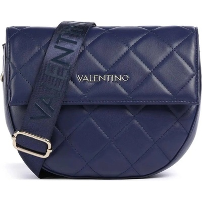 Valentino bags crossbody kabelka půlměsíc umělá prošívaná kůže modrá