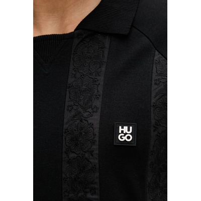 HUGO тениска с яка мъжка от памук Dromos (50556604)