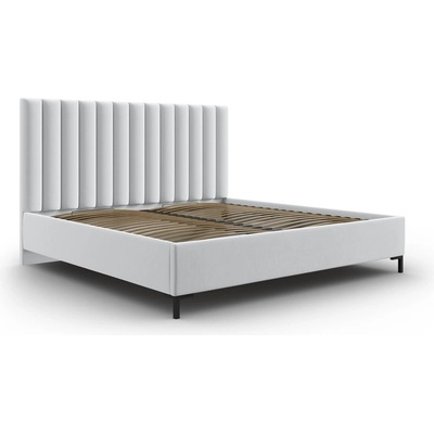 Mazzini Sofa Светлосиво тапицирано двойно легло с място за съхранение с включена подматрачна рамка 160x200 cm Casey - Mazzini Beds (MAZ_BF160_60_F1_CASEY1)