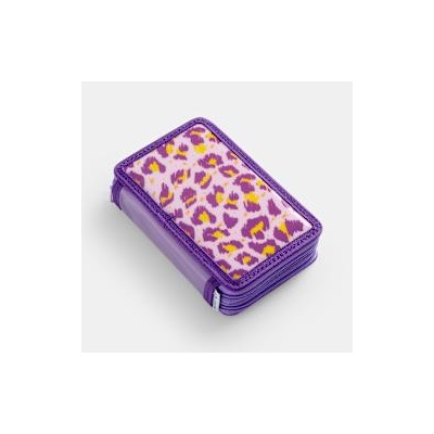 Goomby Двоен пълен несесер Leopard Purple