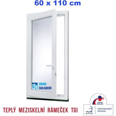ERKADO 60x110 cm bílé otevíravé i sklopné levé