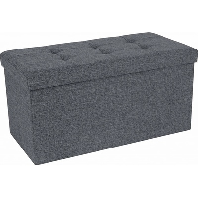 Songmics Taburet Deneto tmavě šedý