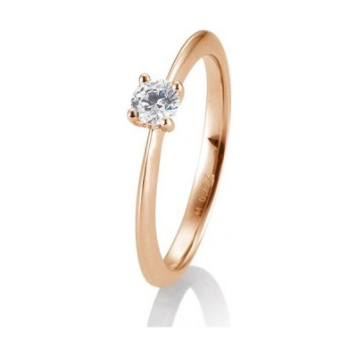 Sofia Diamonds prsteň z ružového zlata s diamantom BE41 05636 R