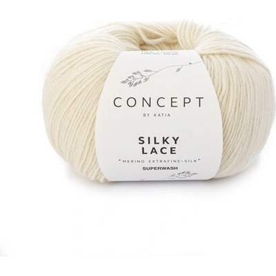 SILKY LACE Katia Farby SILKY LACE: 152 ecru biela