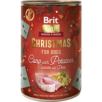Brit Care Dog Christmas Can Carp 400 g консерва за кучета с шаран, картофи и зеленчуци