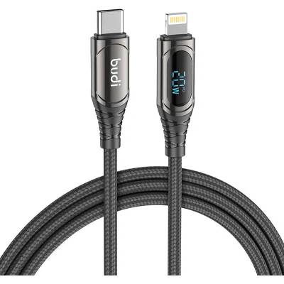 budi Кабел Budi, Lightning, 1.5m, 20W, черен (229TL)