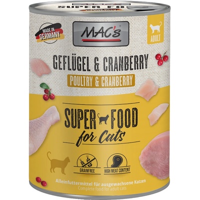 MAC´s Cat hydinové s brusnicami 24 x 800 g