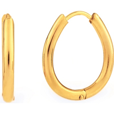 Prima-obchod náušnice z nerezové oceli kruhy zlatá 109509