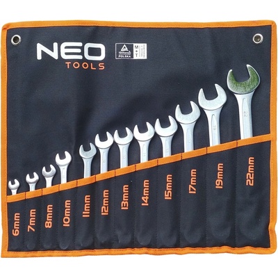NEO TOOLS Očkoploché kľúče 6-22 mm, sada 12 ks 09-752
