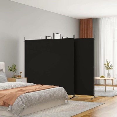 zahrada-XL 3dílný paraván černá 525 x 180 cm textil
