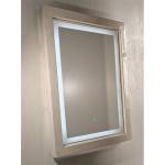 Inter Ceramic Огледало за баня с вградено LED осветление Беж 60x80 см
