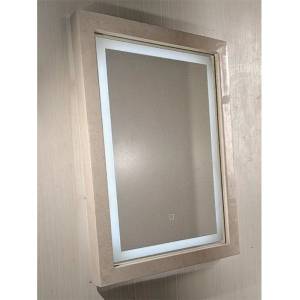 Inter Ceramic Огледало за баня с вградено LED осветление Беж 60x80 см