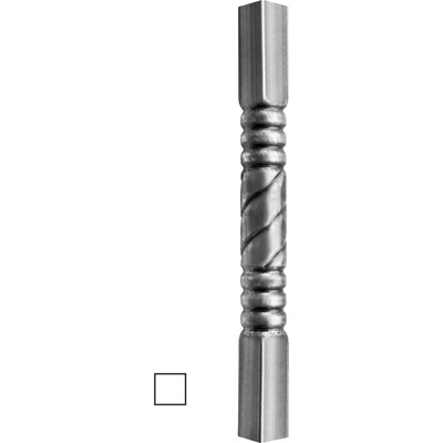 Tyč-rúrková 1200mm so štvorcovou zakladňou 60x60mm