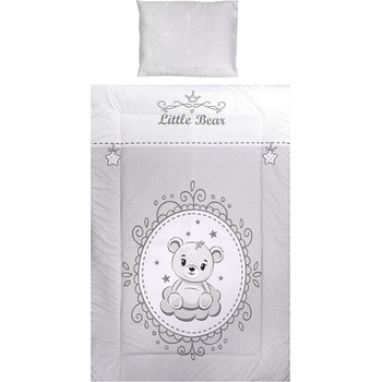 Lorelli Спален комплект от 5 части Lorelli - Cosy, мечо, сив (10420065903)