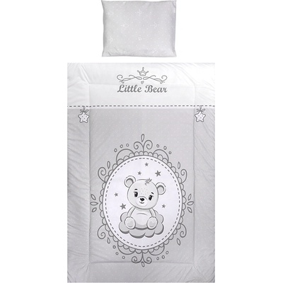 Lorelli Спален комплект от 5 части Lorelli - Cosy, мечо, сив (10420065903)