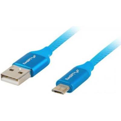Lanberg CA-USBM-20CU-0010-BL Quick USB-A – Micro USB-B 1m modrý
