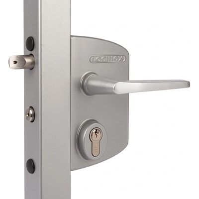 LOCINOX® Zámkový set LAKQ U2 pre profil 60 až 80 mm (kazeta, zámok, hliníkové kľučky, cylindrická vložka), voliteľná farba RAL