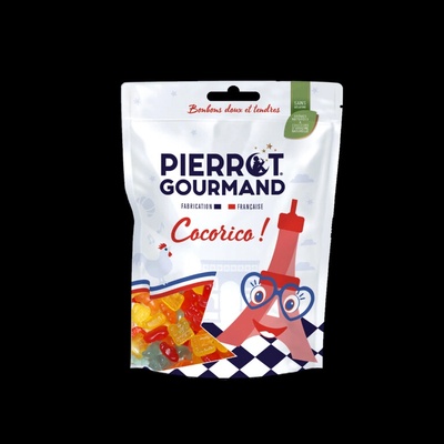 Sati Pierrot Gourmand Cocorico želé bonbony 100 g