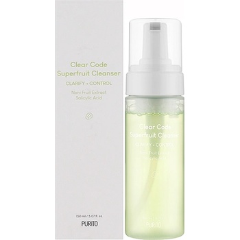 PURITO Clear Code Superfruit Cleanser дълбоко почистваща пяна за лице за жени 150 мл