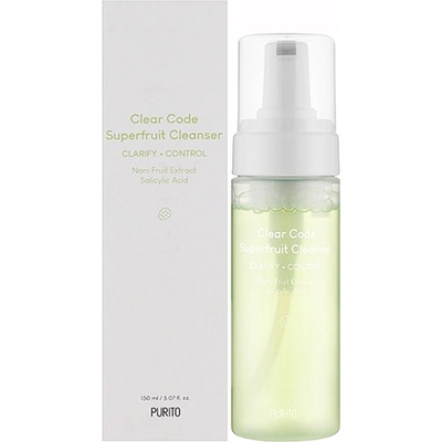 PURITO Clear Code Superfruit Cleanser дълбоко почистваща пяна за лице за жени 150 мл