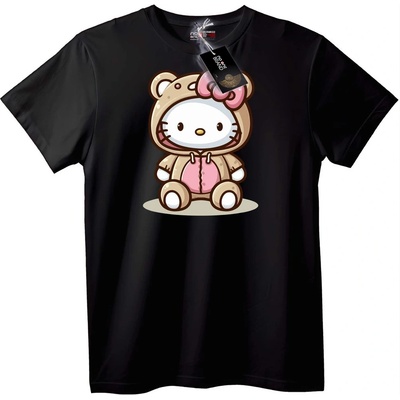 NOONEBRAND Тениска Hello Kitty плюшено мече - 3XL, Black