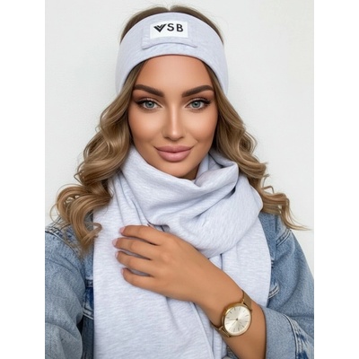 VSB Luxusný teplákový set šál + sivá