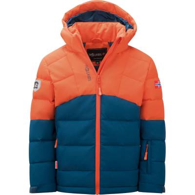TROLLKIDS Детско зимно яке Trollkids Kid's Gryllefjord Jacket Winter jacket - Deep Orange / Madeira Blue / Deep Orange - размер 92 (EU) (703-2828-1111)