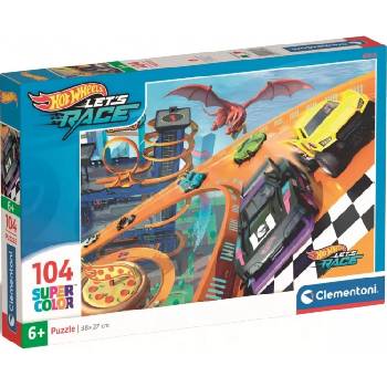 Clementoni Детски пъзел Clementoni от 104 части - Hot Wheels (вариант 1) (25760)