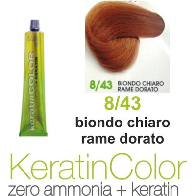 BBcos Keratin Color barva na vlasy 8/43 100 ml