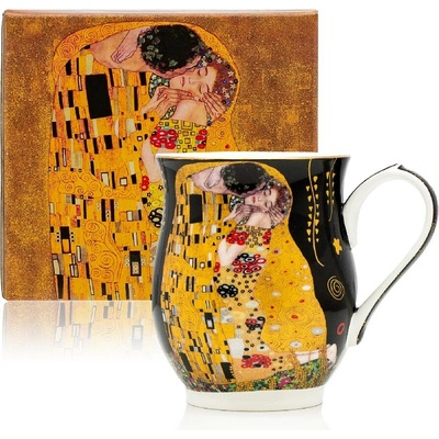 HOME ELEMENTSPorcelánový hrnček Klimt Bozk čierny 350 ml