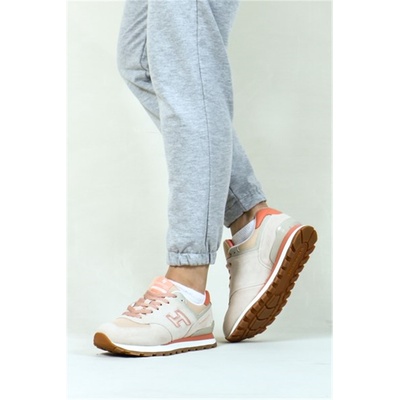 Hammer Jack Дамски спортни обувки от естествена кожа - Светлобежови с Корал #368585 (368585_Бежов)