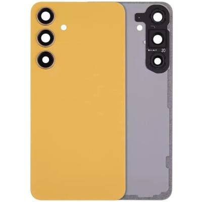 Zadní sklo + kryt fotoaparátu Samsung Galaxy S24+ 5G bez loga – pískově oranžové (Aftermarket Plus) SAM3723
