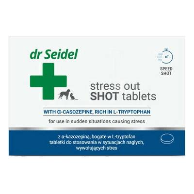 DR SEIDEL Přípravek uklidňující Stress out SHOT tablety pro psy a kočky 10 tablet
